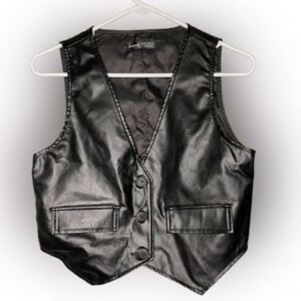 PU Faux Leather Vest